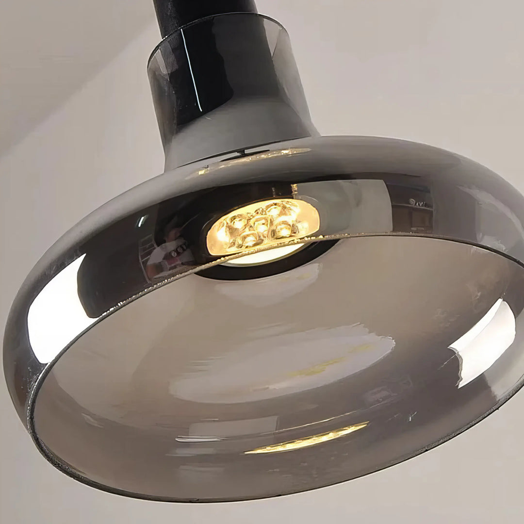 Sophie - Modern Round Smoked Glass Hanging Pendant Ceiling Light