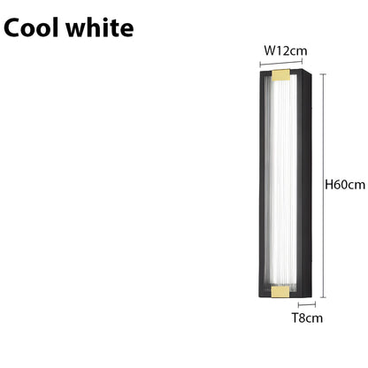 Barrios - Stainless Steel Rectangular Acrylic Outdoor Wall Light