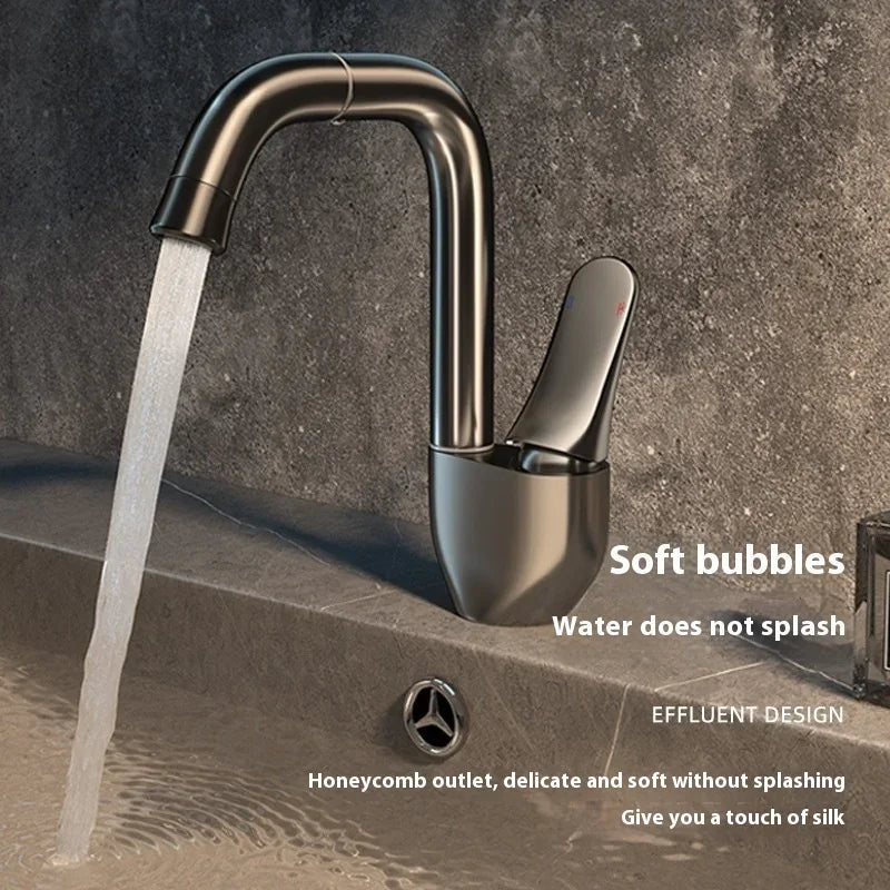 Moriah - Elegant 360 Degree Rotary Upturn Lift Curved Spout Single-Handle Tap