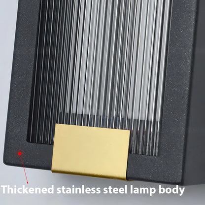 Barrios - Stainless Steel Rectangular Acrylic Outdoor Wall Light