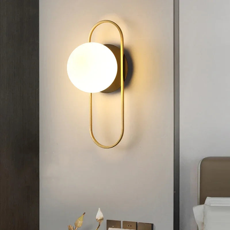 Celerino - Modern Minimalistic Oval Glass Cylinder Wall Light
