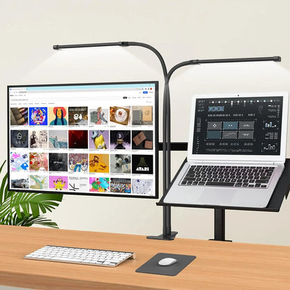 Piazza - Dual Head Clip on Desk Light Adjustable Light and Timer