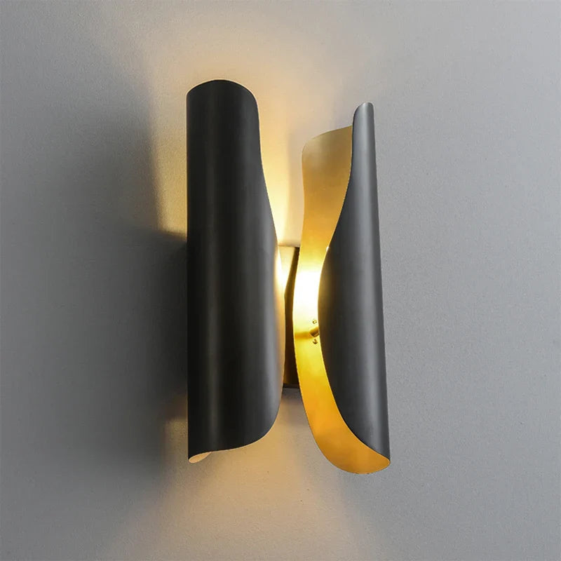 Alycia - Modern Double Mirroring Curved Up Down Wall Light