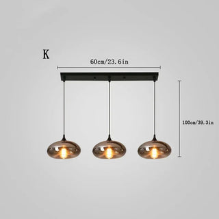 Filomena - Multi Head Modern Smoked Shade Pendant Chandelier Ceiling Light