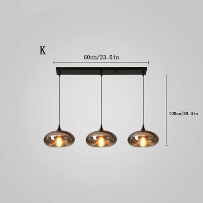 Filomena - Multi Head Modern Smoked Shade Pendant Chandelier Ceiling Light