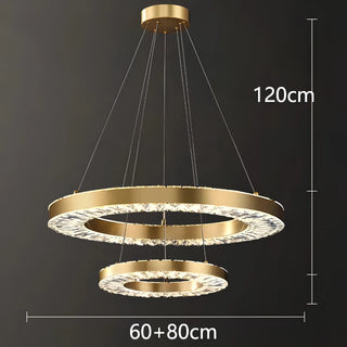 Jill - Modern Round Tiered Patterned Glass Ceiling Chandelier
