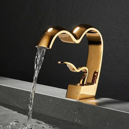 Britton - Love Heart Shaped Hot/Cold Mixer Basin Tap