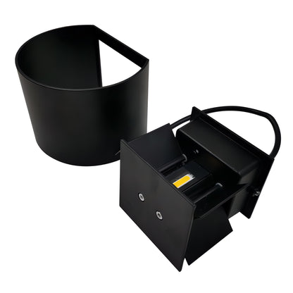 Albus - Semicircle Waterproof Black Outdoor RGB APP Controlled Wall Light