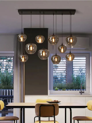 Filomena - Multi Head Modern Smoked Shade Pendant Chandelier Ceiling Light