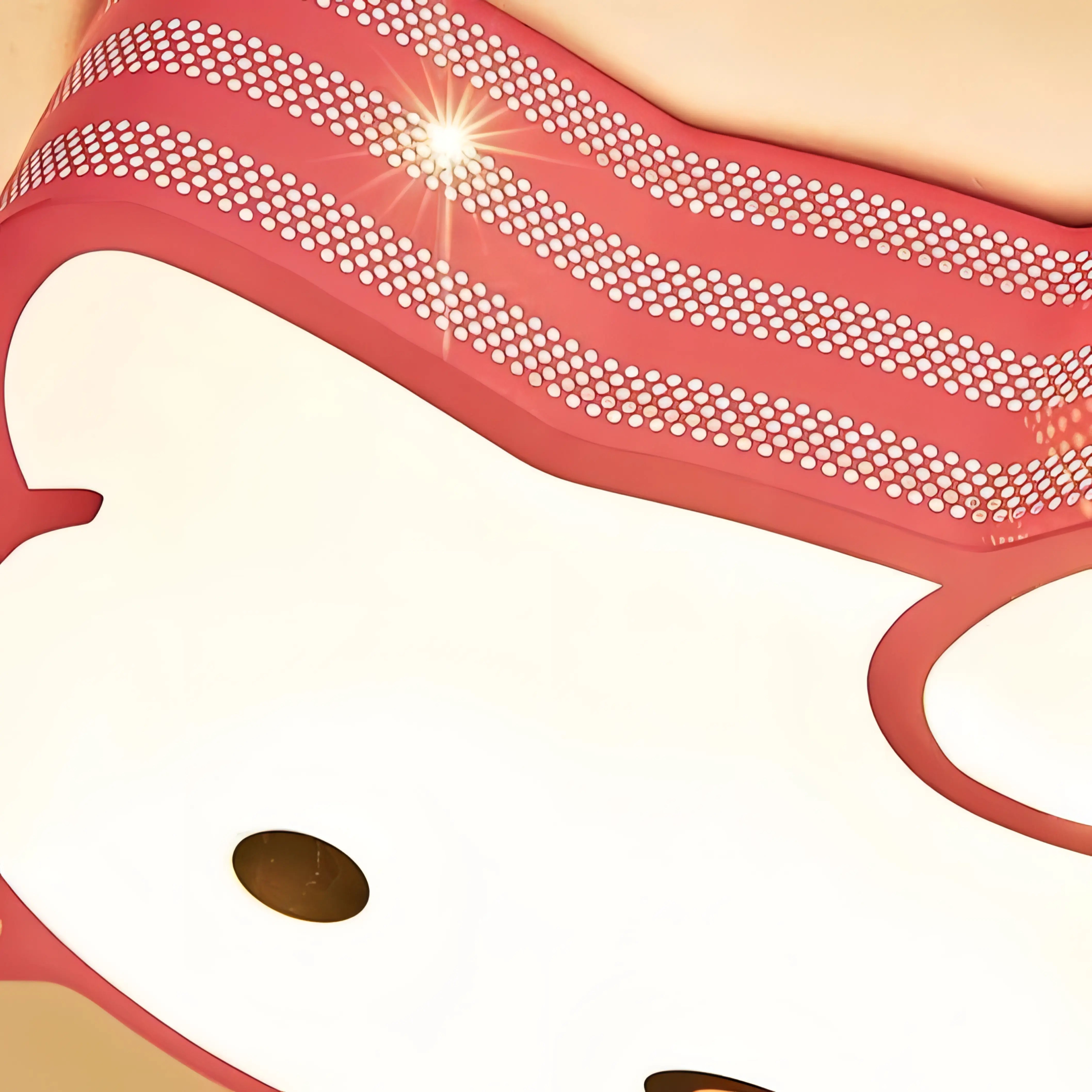 Reedy - Pink Kitten Children's Bedroom Ceiling Light