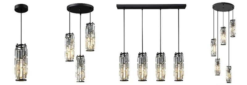 Enoch - Crystal Hanging Ceiling Light Cluster