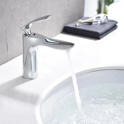Wylie - Modern Brass Single Lever Deck Mounted Basin Mixer Tap