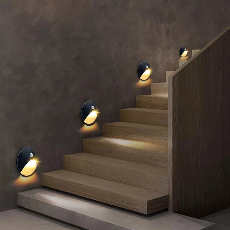 Vasquez - Round Stair Aisle Motion Sensor Wall Light