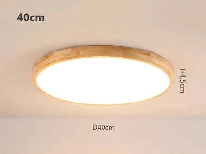 Arachne - Wood Nordic Thin LED Round Ceiling Light Properties
