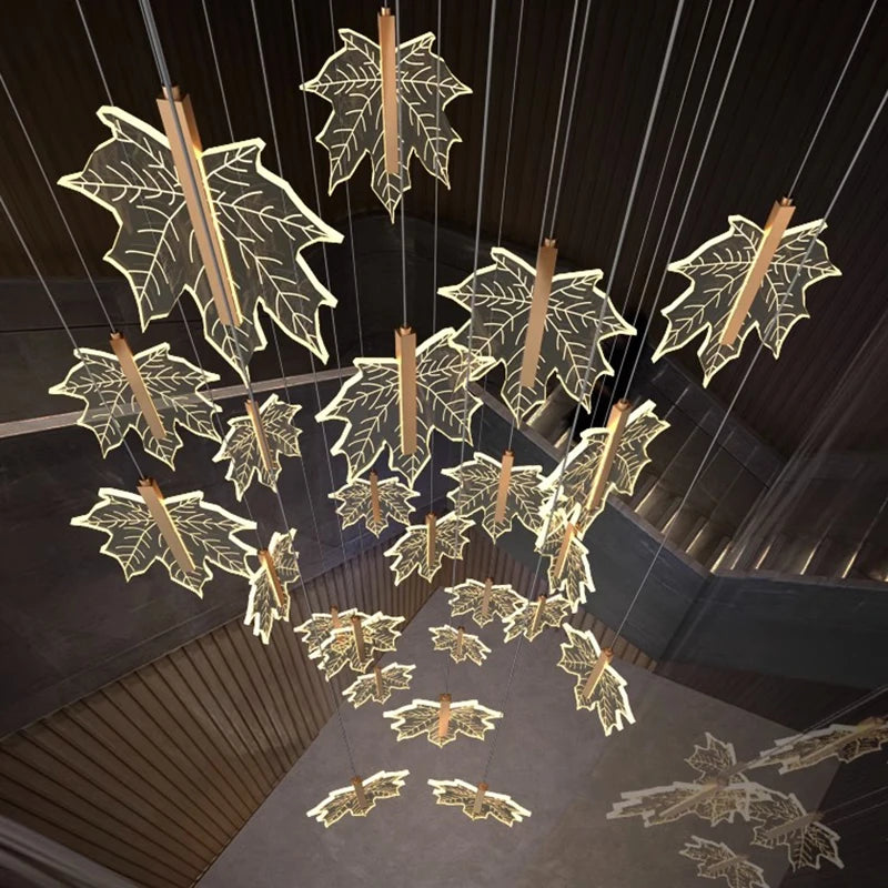 Cici - Modern Leaf Pendant Chandelier