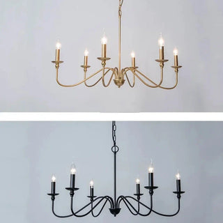 Lorena - Vintage Candle Style Industrial Chandelier