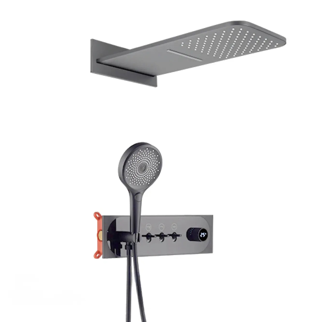 Dean - Modern LED Smart Display Wall Mounted Shower Set Multi Function