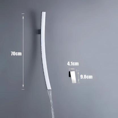 Sadhbh - Modern Wall Mounted Waterfall Bathroom Hot/Cold Mixer Tap