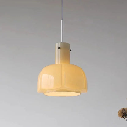Fleur - Modern Retro Glass Flower Hanging Round Pendant Ceiling Light