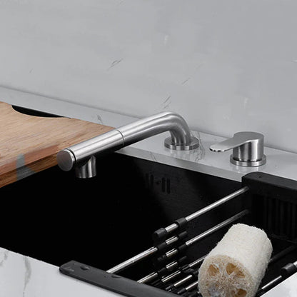 Padron - Stainless Steel Pull Out Hot & Cold Mixer Kitchen Tap