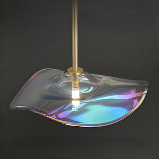 Felicia - Modern Wavy Neo-Chrome Glass Plated Pendant Light