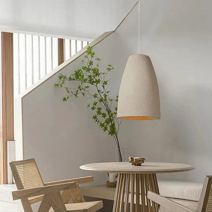 Jacobsen - Modern Round Dome Hanging Beige Pendant Ceiling Light