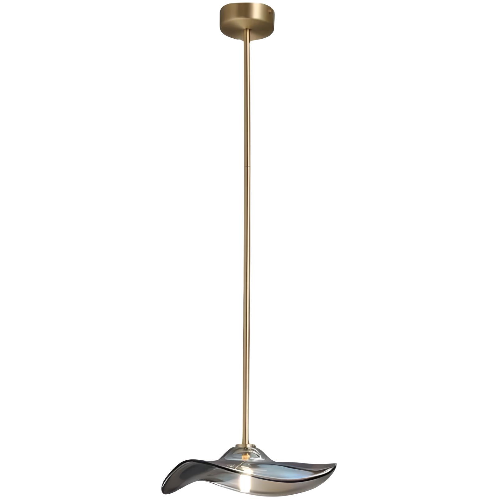 Felicia - Modern Wavy Neo-Chrome Glass Plated Pendant Light