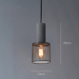 Sutton - Industrial Modern Round Mesh Caged Hanging Pendant Ceiling Light