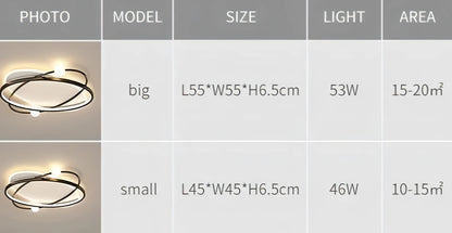 Toledo - Modern Thin Crossed Round Ceiling Light