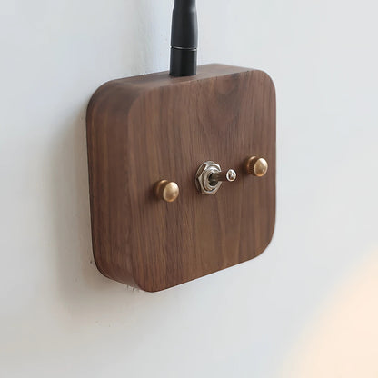 Berrios - Rotating Walnut Wood Adjustable Reading Wall Light