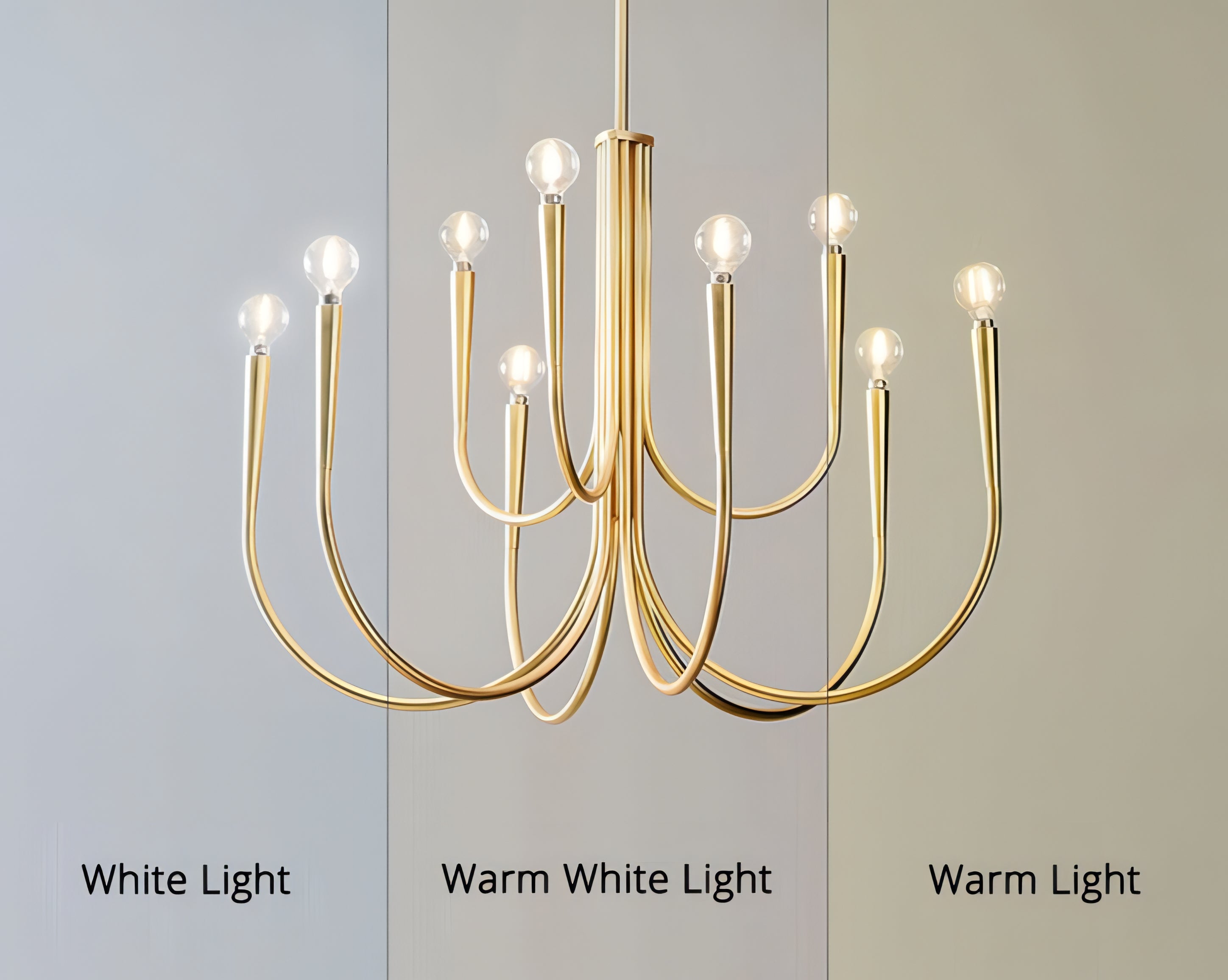 Dustin - Pipe Erected Curved Multi Head Hanging Retro/Modern Ceiling Light Chandelier