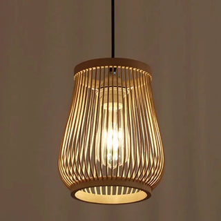 Rayna - Modern Scandinavian Woven Bamboo Hanging Round Rattan Ceiling Light