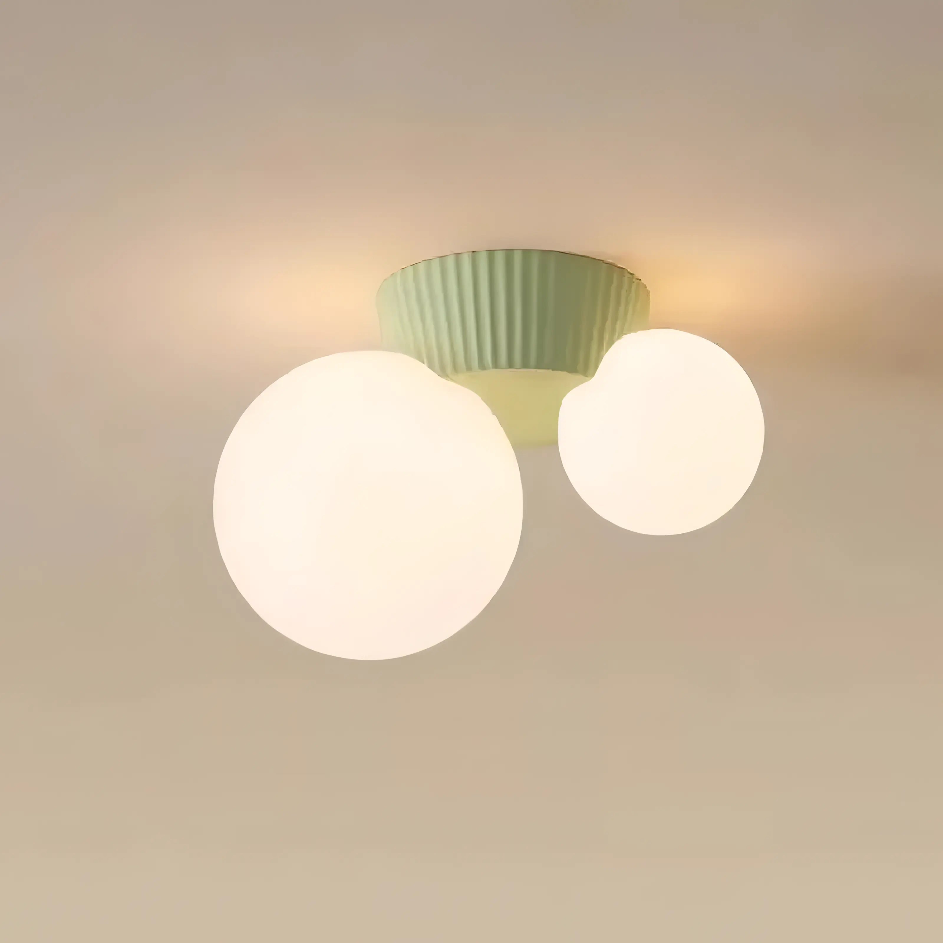 Norma - Retro Modern Double Head Round Ball Ceiling Light