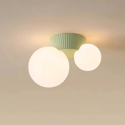Norma - Retro Modern Double Head Round Ball Ceiling Light