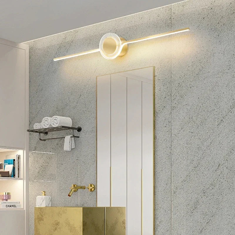 Linh - Modern Linear Bathroom Light With Circular Detail