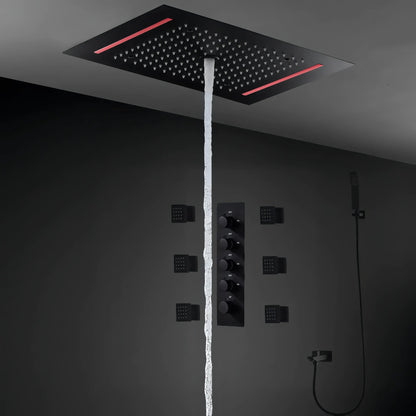 Remy - Rainfall Ceiling Shower Set with Ambient Lighting & Side Jets
