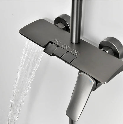 Rebeca - Modern 3-Way Rainfall Shower Set with Hand Shower