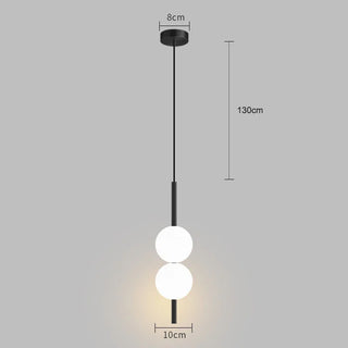 Riandne - Modern Hanging Frosted Glass Ball Pendant Light Properties