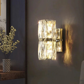 Vittorio - Modern Luxury Crystal Patterned Glass Up Down Wall Light