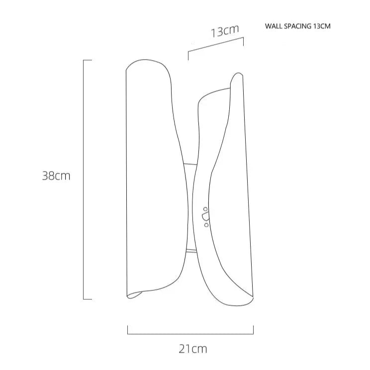 Alycia - Modern Double Mirroring Curved Up Down Wall Light