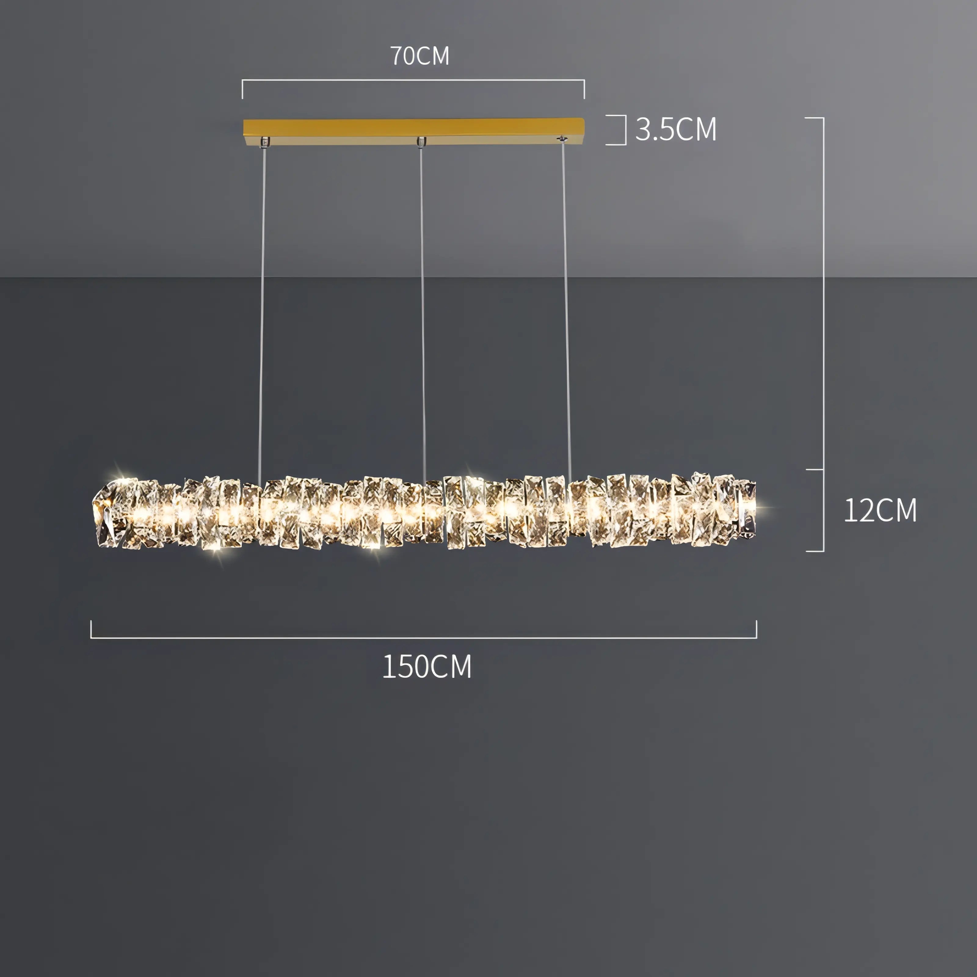 Hayes - Modern Twisted Crystal Glass Ceiling Chandelier