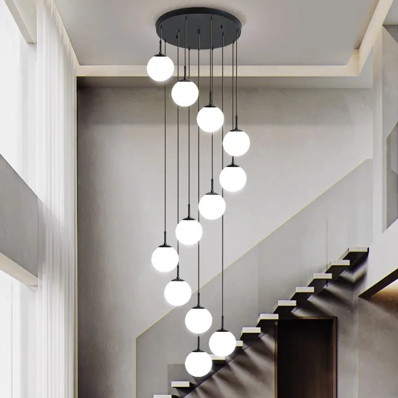 Polly - Modern Round Hanging LED Ball Ceiling Chandelier