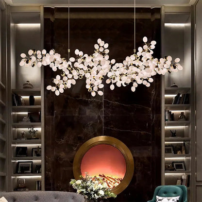 Boyd - Hanging White Petal Tree Modern Chandelier Ceiling Light