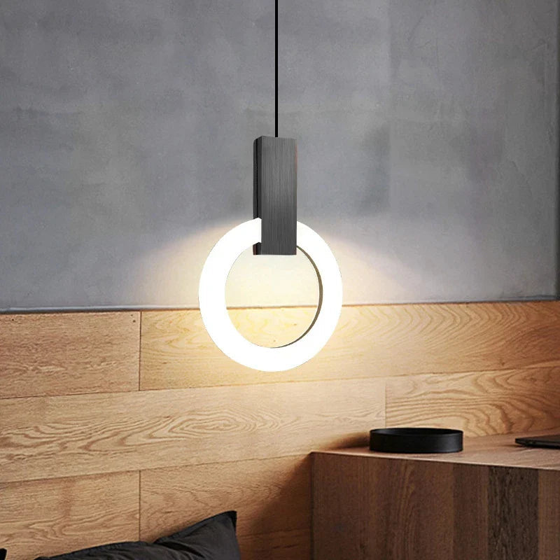 Omache - Modern LED Round Ring Hanging Ceiling Light