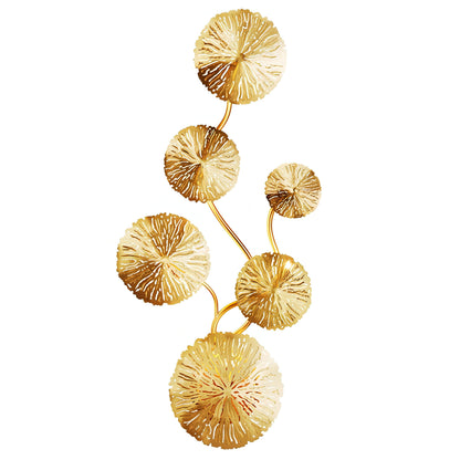 Dilan - Gold Multi Head Patterned Leaf Wall Light