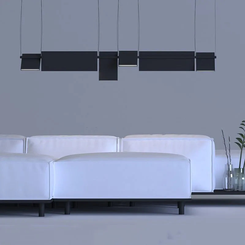 Hazel - Modern Axis Rotatable Black Hanging Ceiling Light
