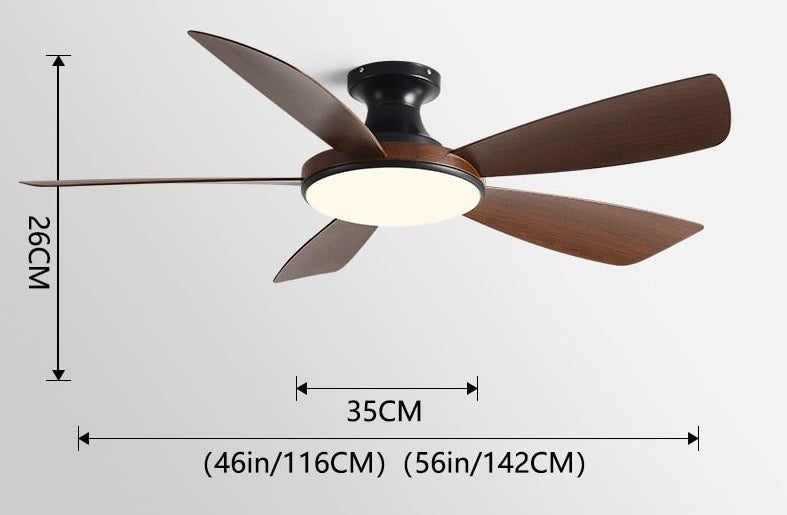 Umair - Nordic Light Ceiling Fan with Remote Control