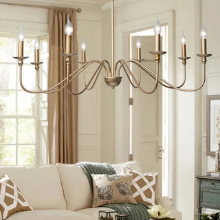 Lorena - Vintage Candle Style Industrial Chandelier