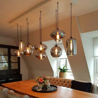 Filomena - Multi Head Modern Smoked Shade Pendant Chandelier Ceiling Light