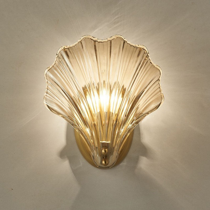 COAXOCH - Modern Minimalist Glass Shell Gold Wall Light